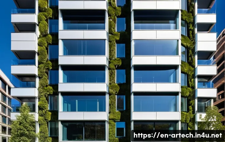 건축기술사와 지속가능한 건축 기술 - **Prompt:** A breathtaking, ultra-modern skyscraper designed with Net-Zero Energy principles, seamle...
